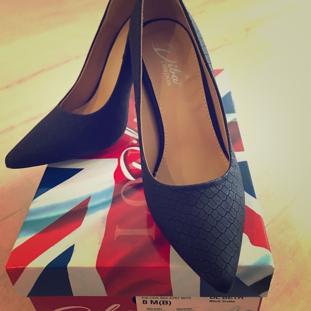 Black Snake Heels